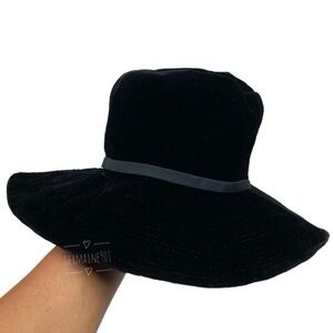 Vintage Mr Jay Black Velvet Floppy Packable Hat